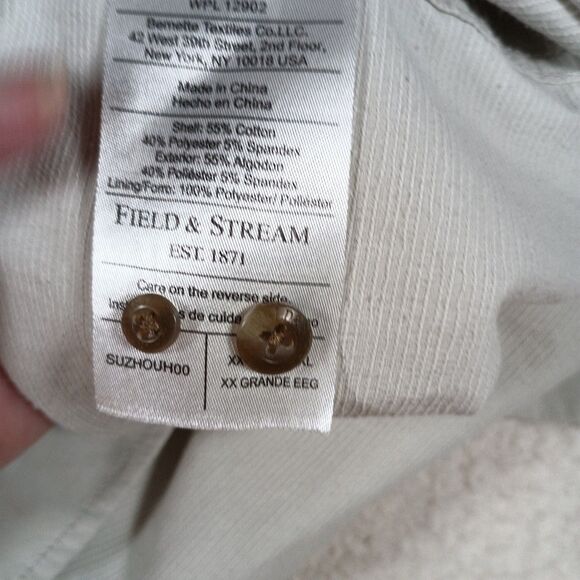 Field & Stream Men’s 2XL Short Sleeve Fishing Shirt – Beige Button Up  Outdoor - Picture 8 of 14